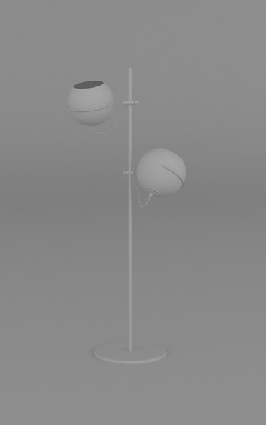 3d model of seventies standing lamp - Seventies standing lamp by fittingmedia